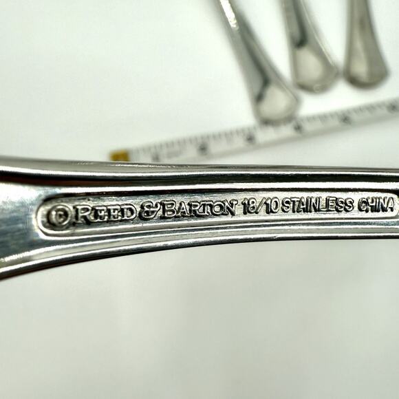 Reed & Barton 4 pc. Serving Utensils Arlington Newton Pierced Spoon Fork Ladle - Picture 9 of 11